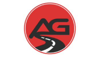 the ag logo with a road in the middle.